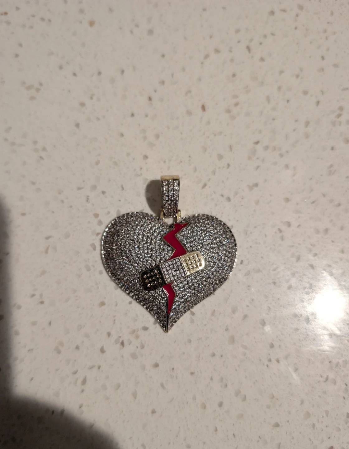 GLD Scars Fade Broken Heart Pendant 18k yellow gold filled - photo 3
