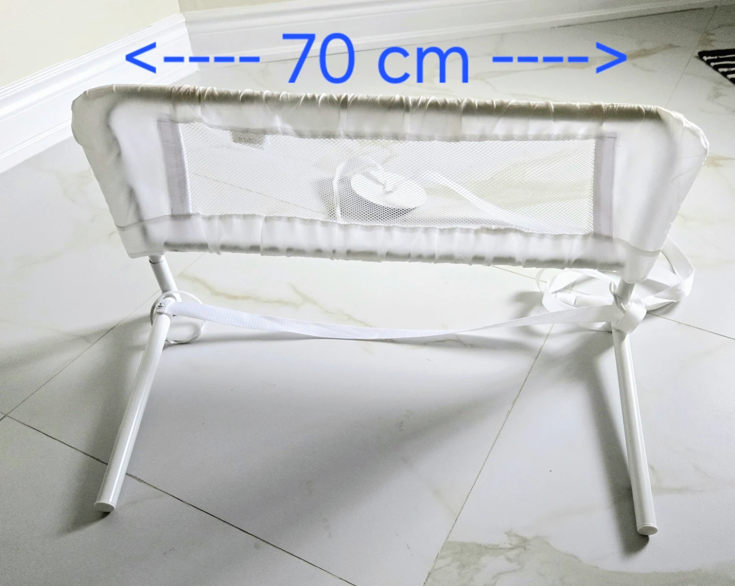 White Mesh Toddler Bed Rail Guard - 70 cm - photo 2