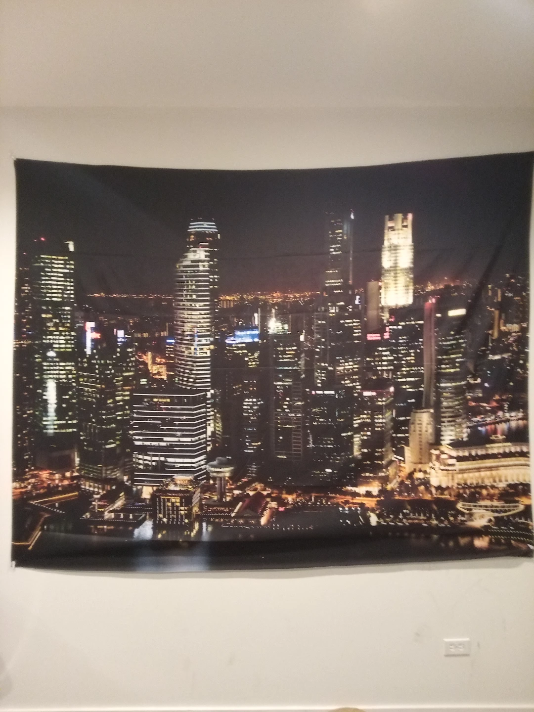 Cityscape Night Tapestry Backdrop Wall Decor - photo 2
