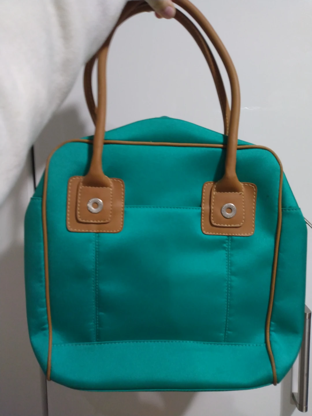 Uncle K Teal and Tan Tote Bag