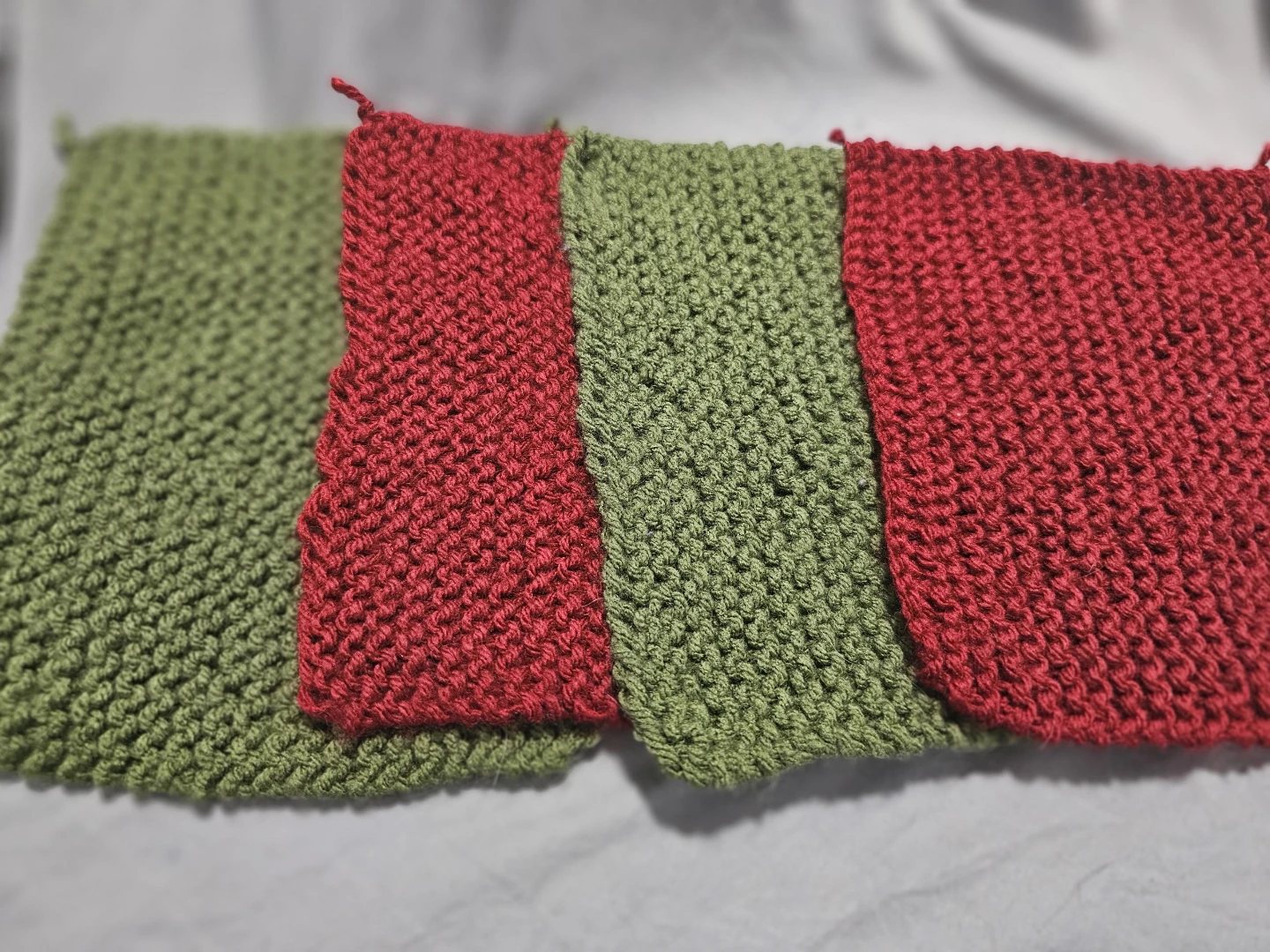 Hand-knitted Potholders/Washcloths - Set of 6 - photo 2
