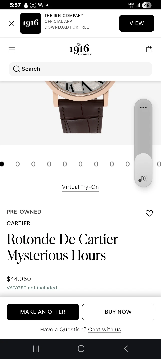 De Cartier Mysterious Hours Watch - Broken Crystal - photo 5