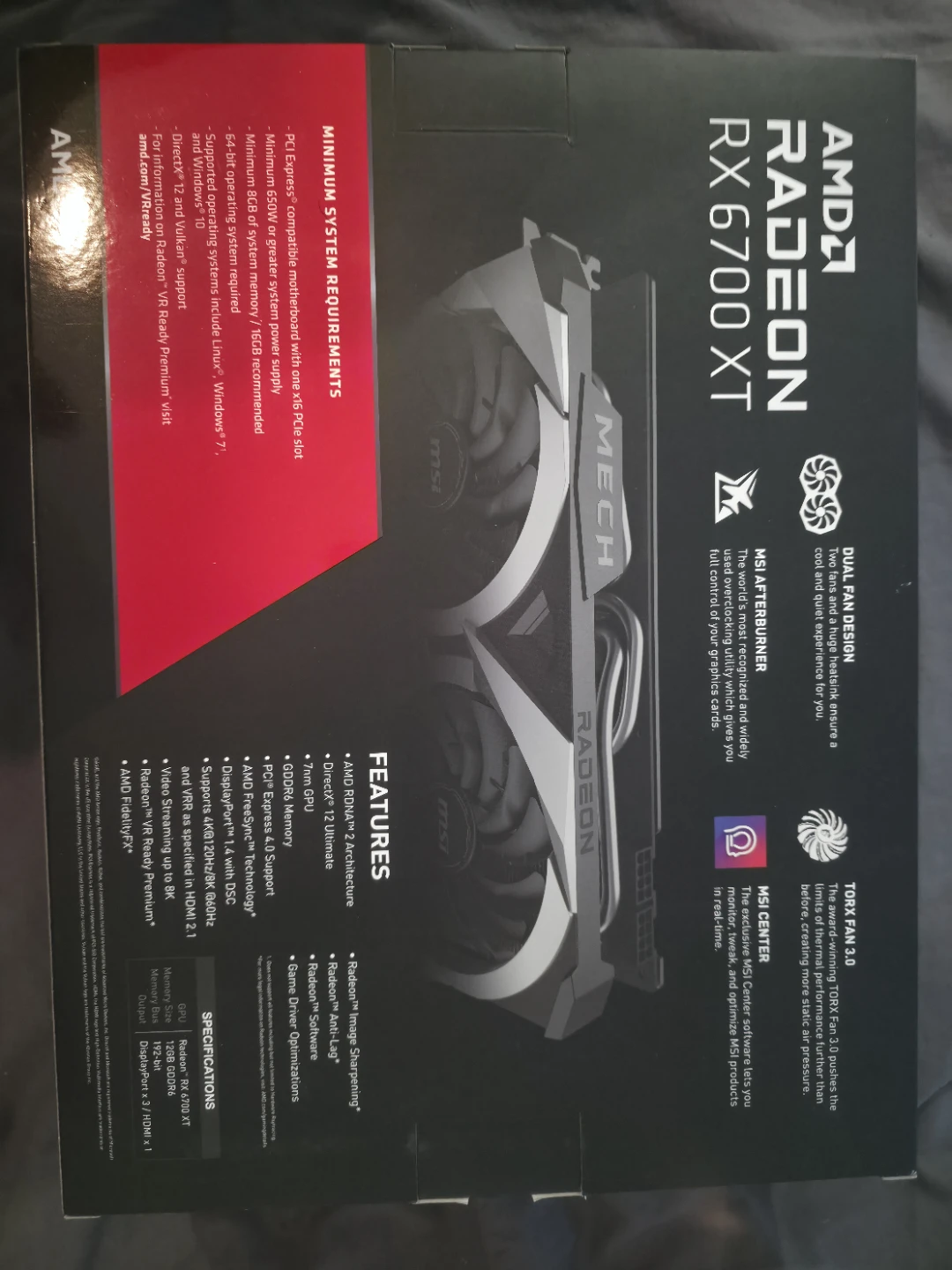 MSI AMD Radeon RX 6700 XT MECH 2X Graphics Card - photo 2