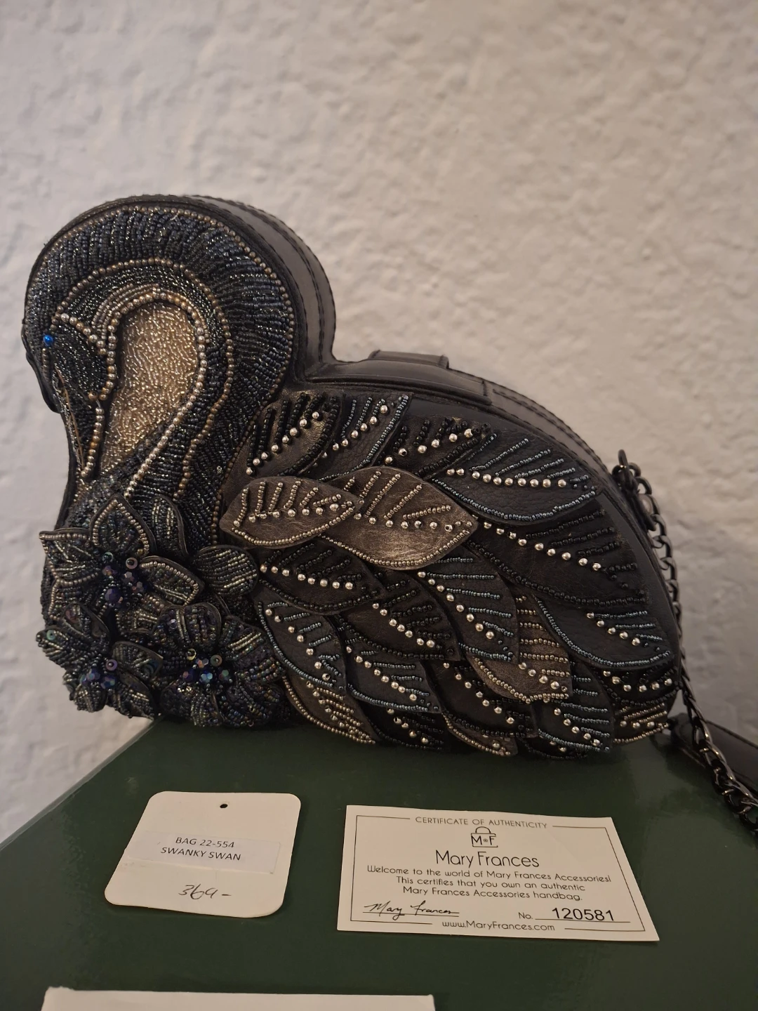 Swanky Swan beaded bag from Mary Frances