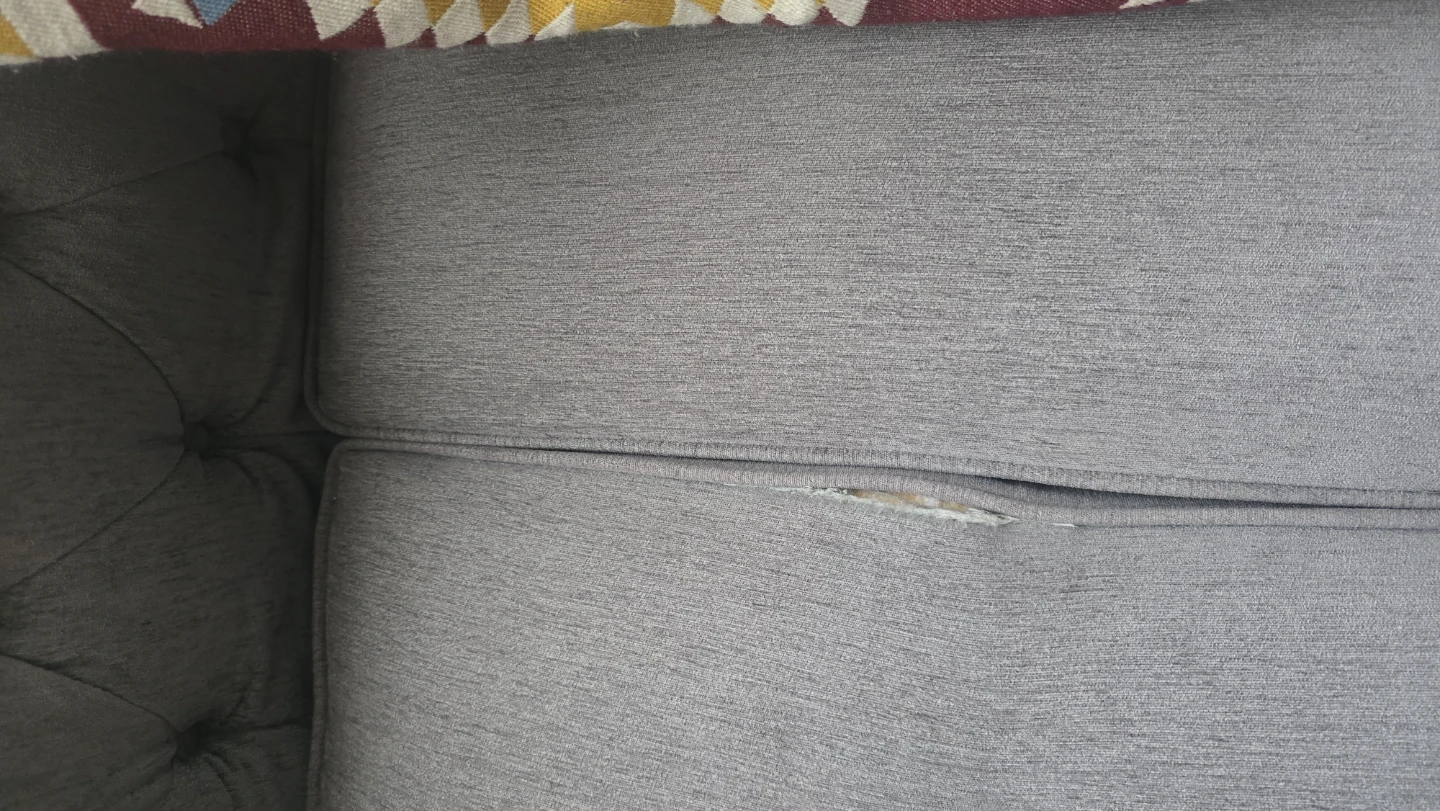 Grey Tufted Sofa (pillow not included) - photo 2