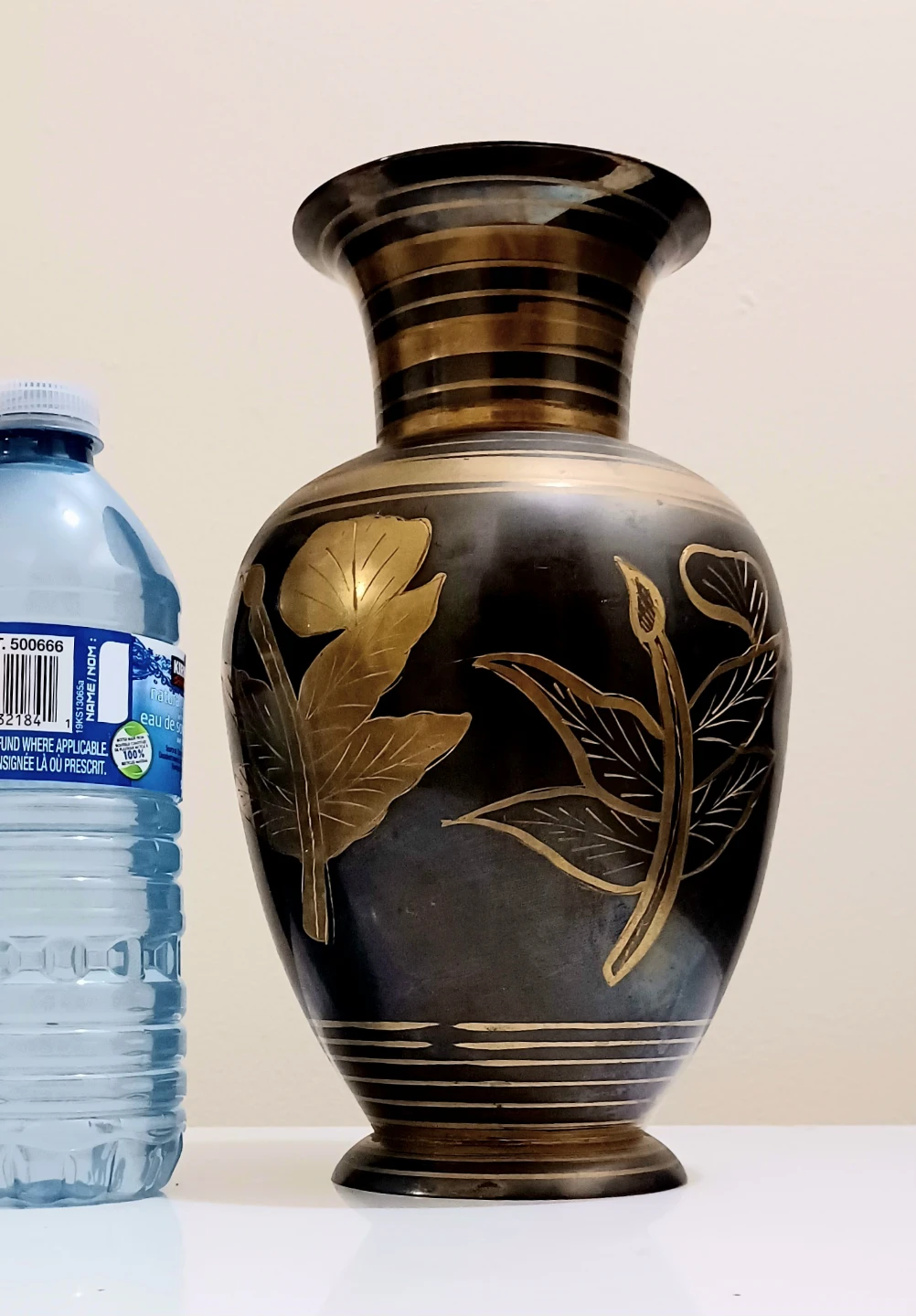 Handmade Etched Brass Vase - photo 5