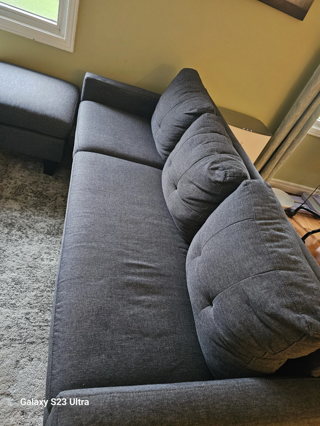 Grey Sectional Sofa with Ottoman - photo 3