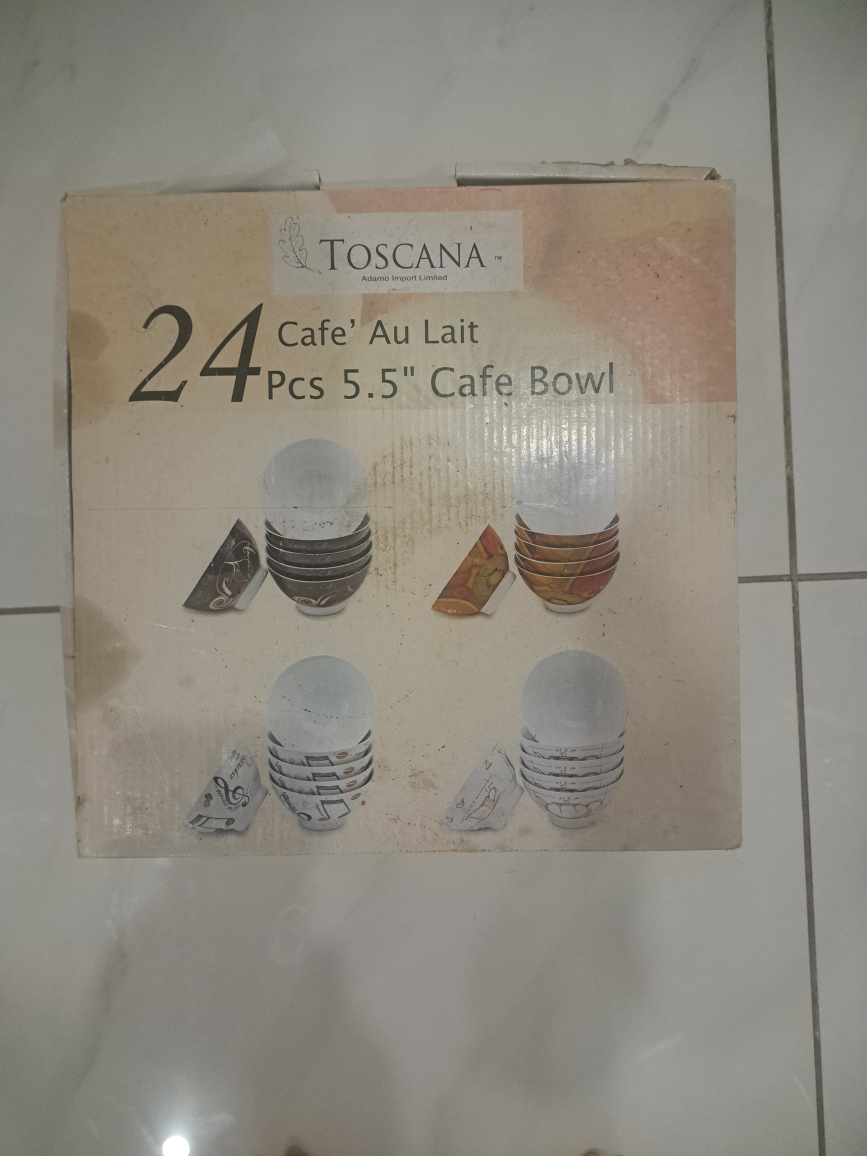 Toscana 24 Pcs 5.5" Cafe Au Lait Bowls