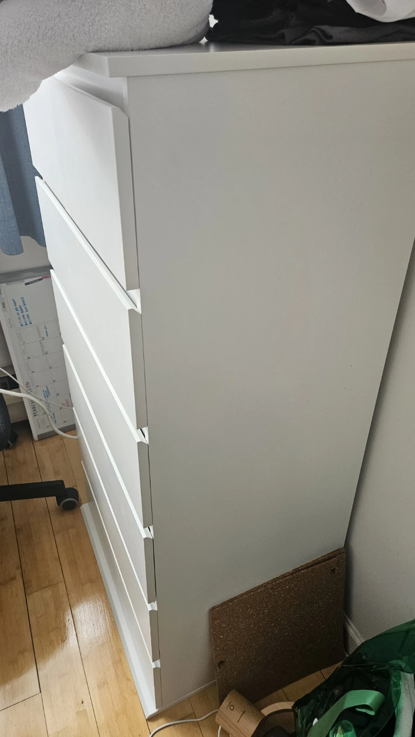 New White 6-Drawer Tall Dresser - photo 5