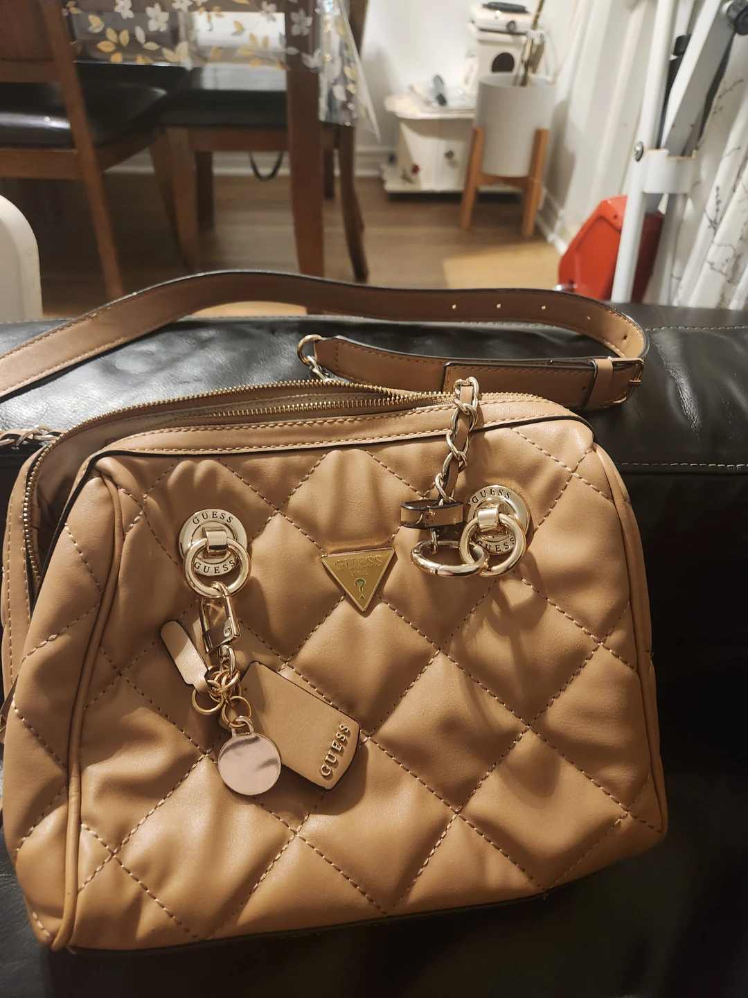 Guess Quilted Satchel Handbag