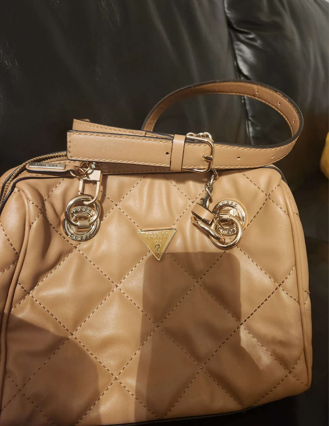 Guess Quilted Satchel Handbag - photo 2