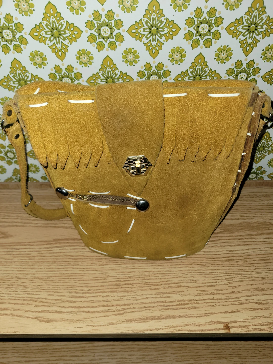 Genuine Suede Fringe Small Shoulder Bag