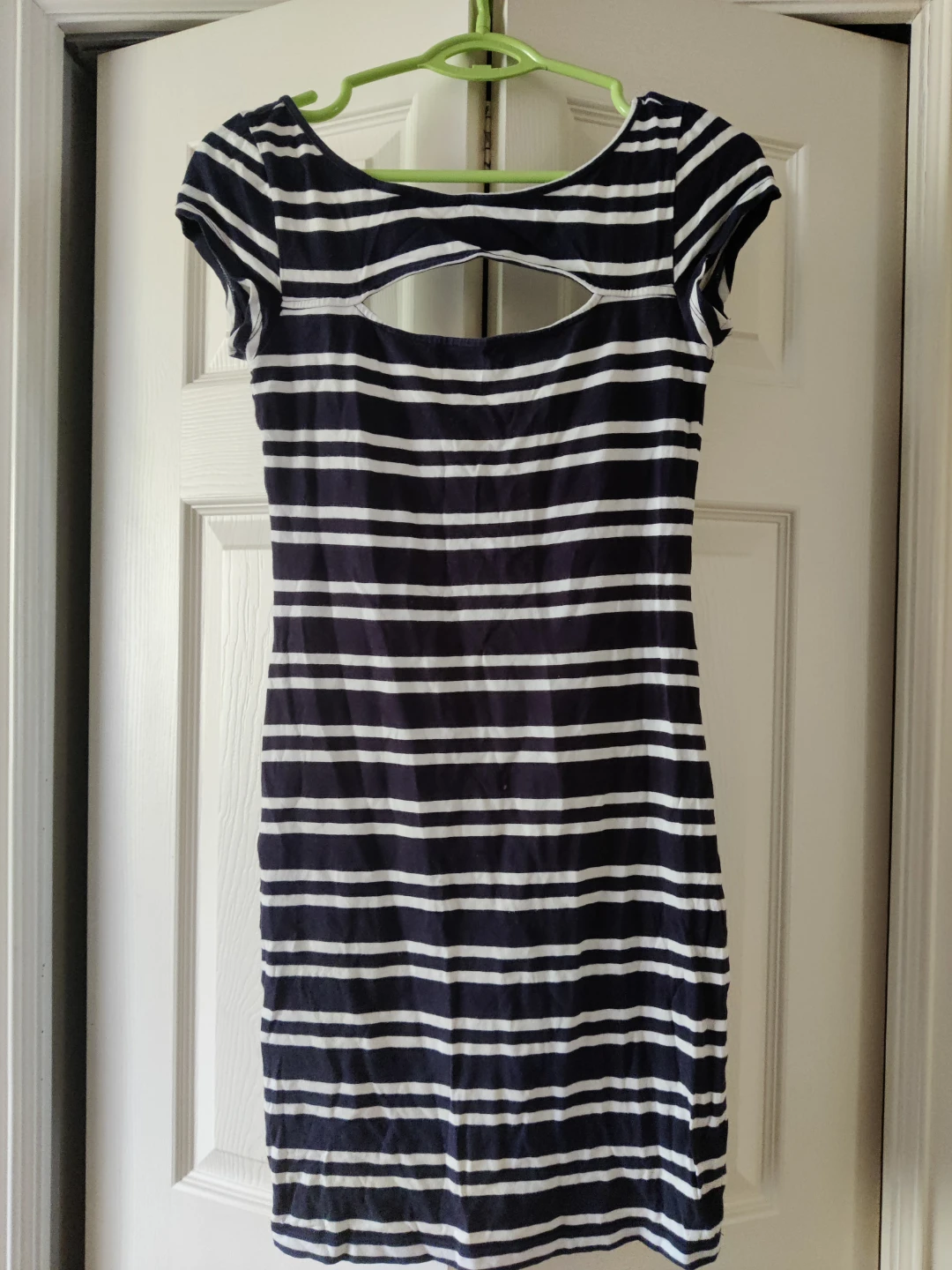 Guess Striped Bodycon Dress with Cutout