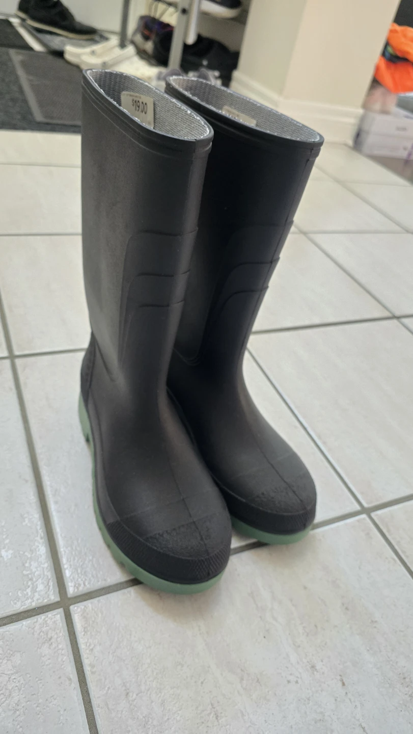 NEW Black Rubber Rain Boots - Size 7 - photo 2
