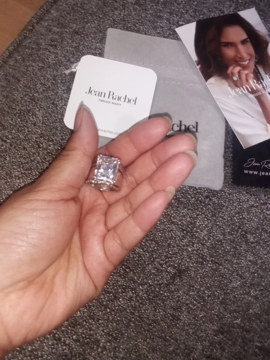 Jean Rachel Statement Ring with Large Cushion Cut Stone - photo 3