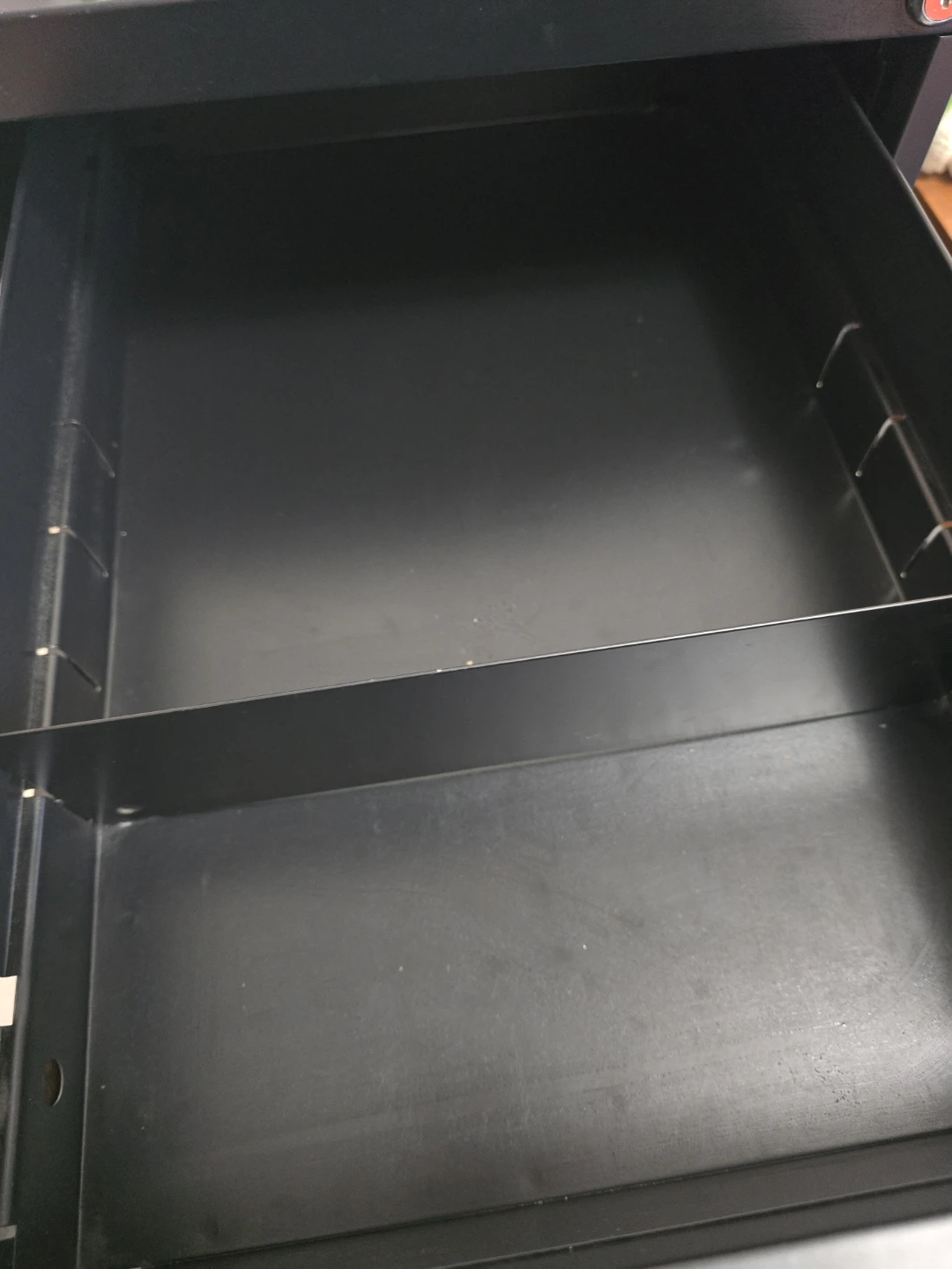 Black 3-Drawer Metal Filing Cabinet - photo 5