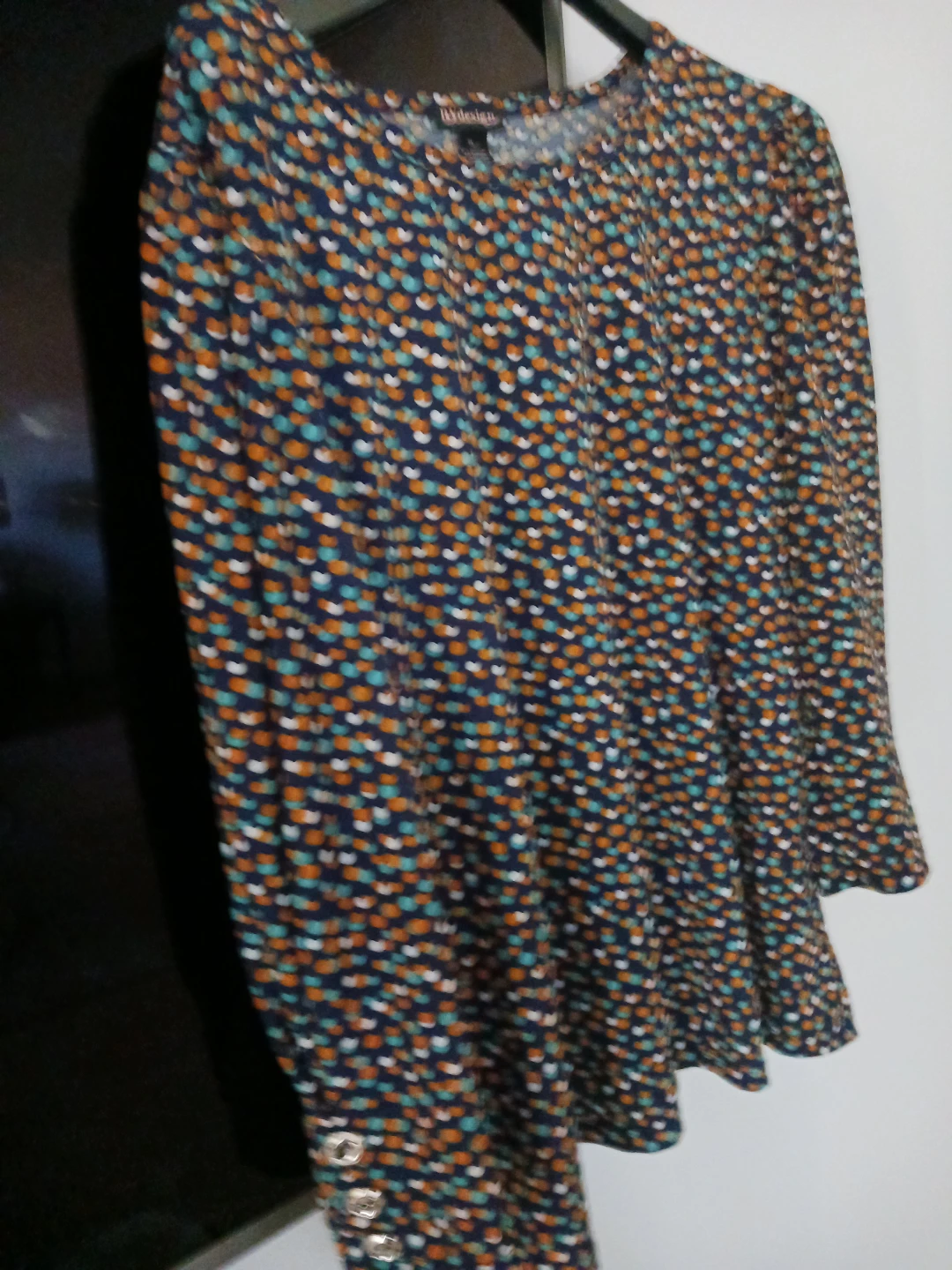 BY DESIGN Women's Long Sleeve Top - Blue Dot Print - photo 3