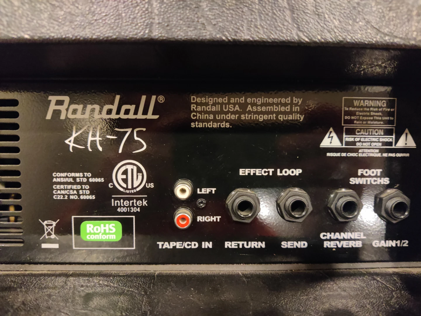 Randall KH-75 Kirk Hammett Signature Series Guitar Amplifier - photo 2
