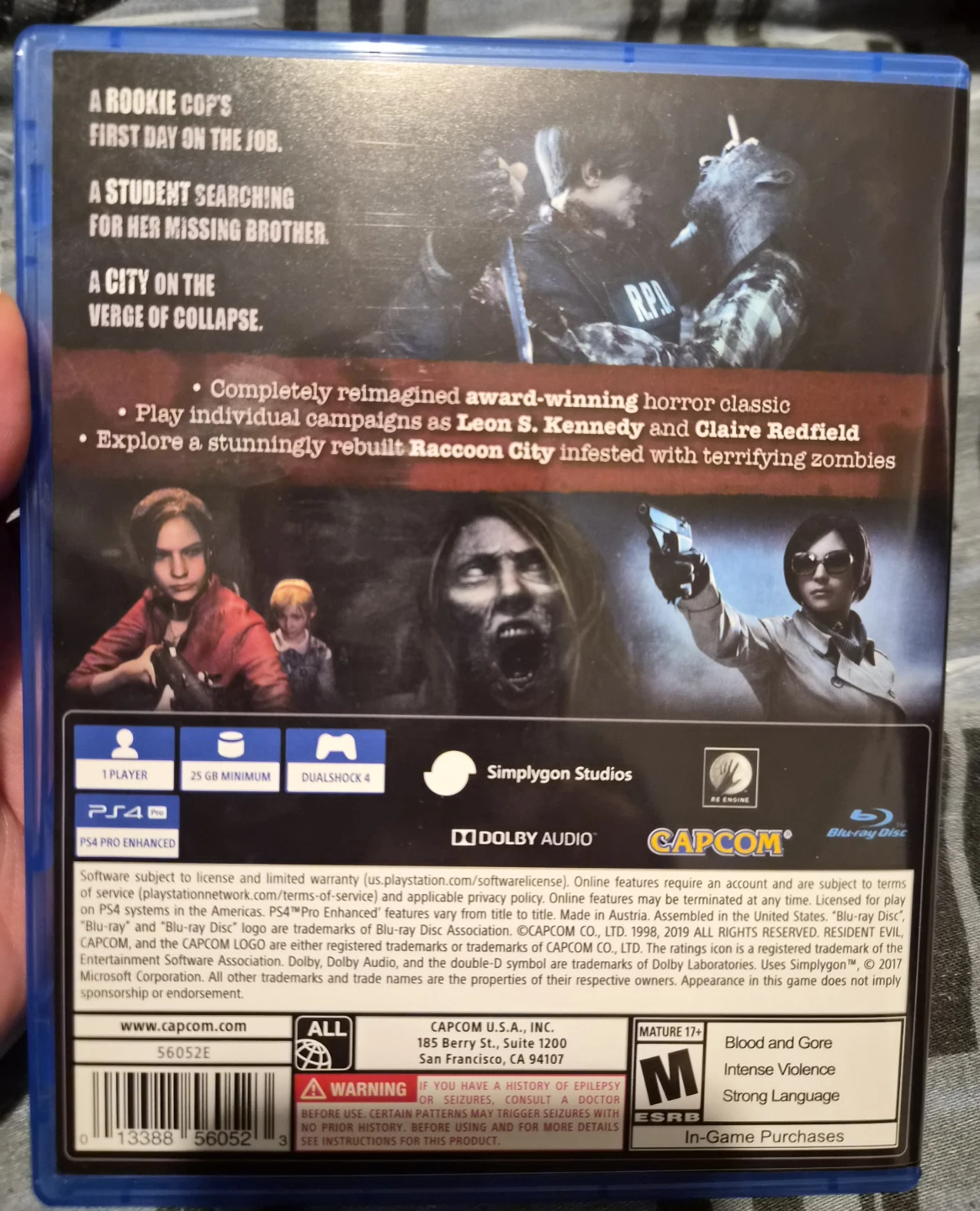 Resident Evil 2 - PlayStation 4 (PS4) Game - photo 3
