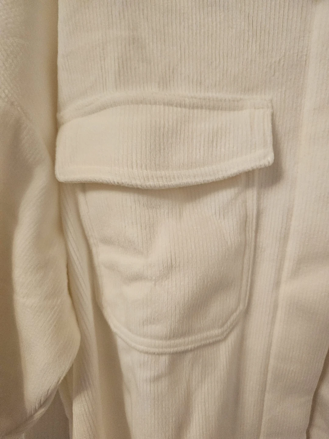 White Mondetta Women's Cropped Couduroy Textured Top - photo 3