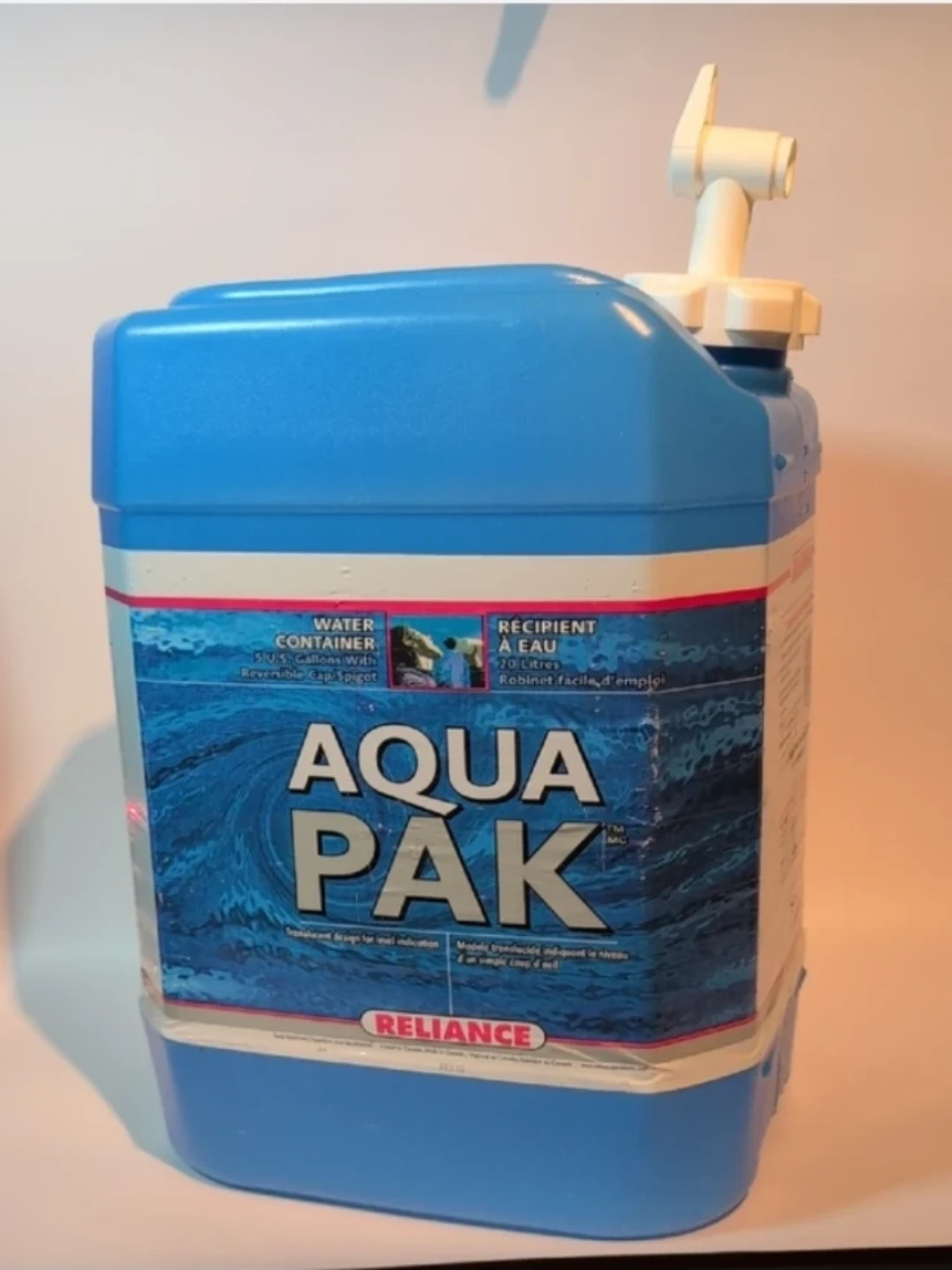 Reliance Aqua-Pak Water Container with Hideaway Spigot