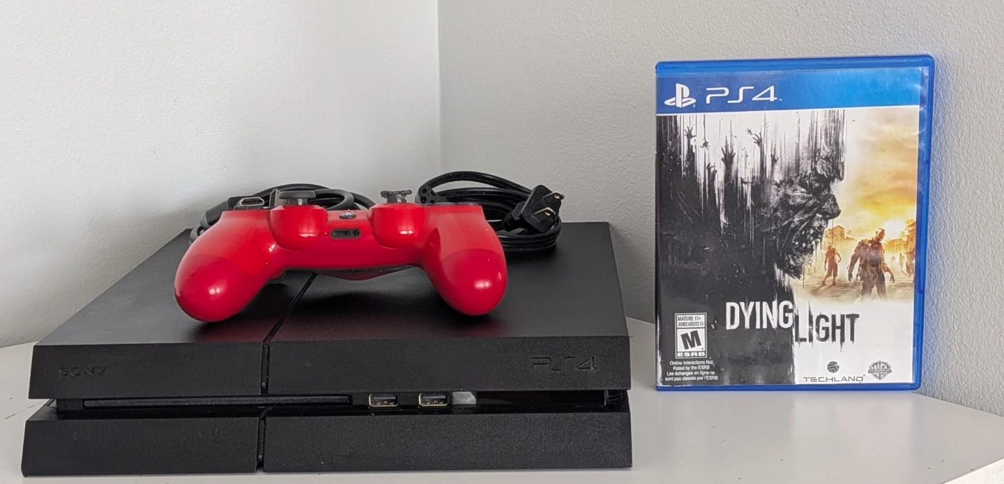 PS4 500GB Console Bundle w/ Controller, Cables + Dying Light