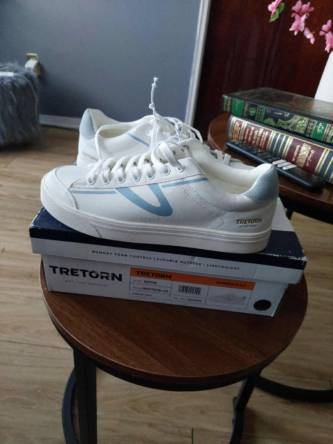 Tretorn Serve Women's Sneakers White/Blue Size 8.5