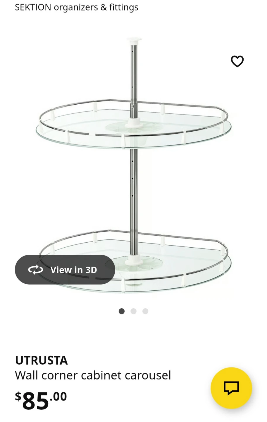 Ikea UTRUSTA corner carousel