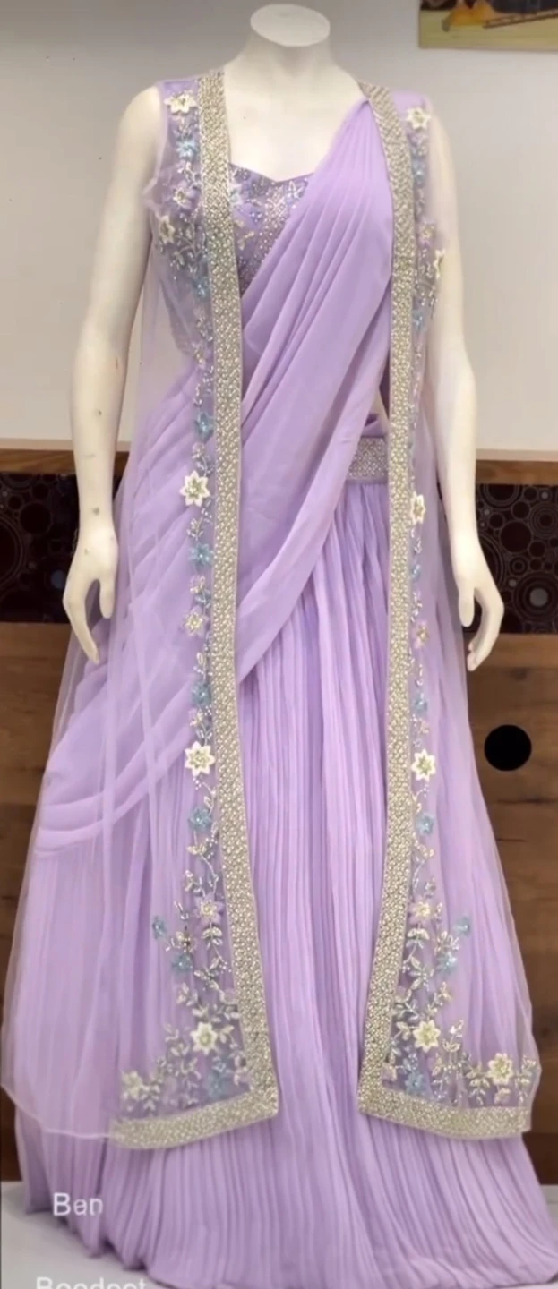 Lilac embroidered three-piece suit - photo 4