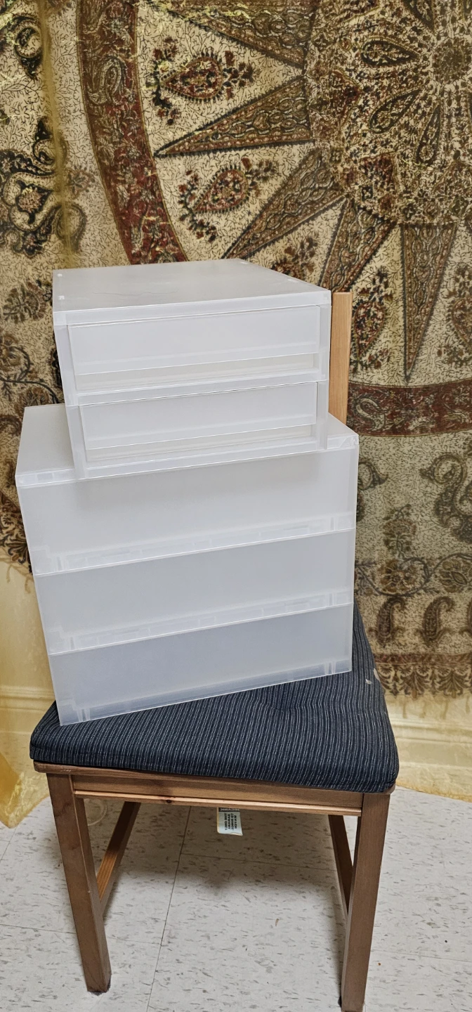 Stackable Frosted Plastic Drawer Organizer Set 🌱 - photo 2