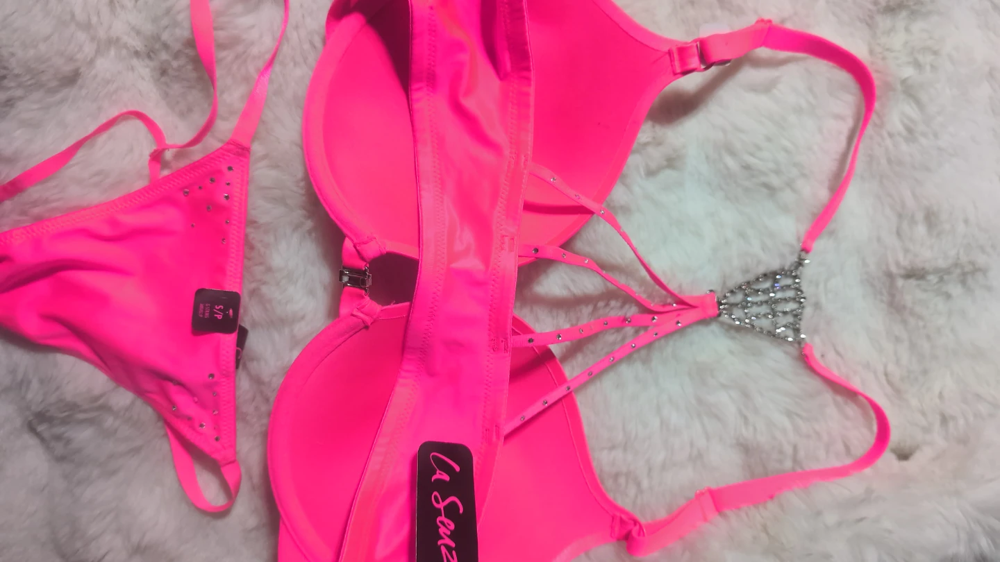 La Senza Pink Rhinestone Bikini Set Size S/P - photo 2