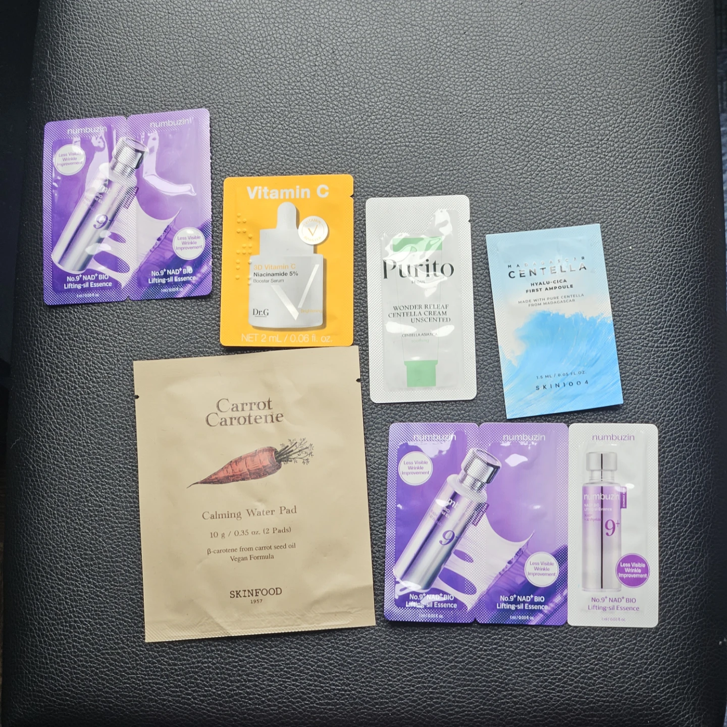 Skincare Sample Lot: Purito, Skin1004, Dr.G, Numbuzin
