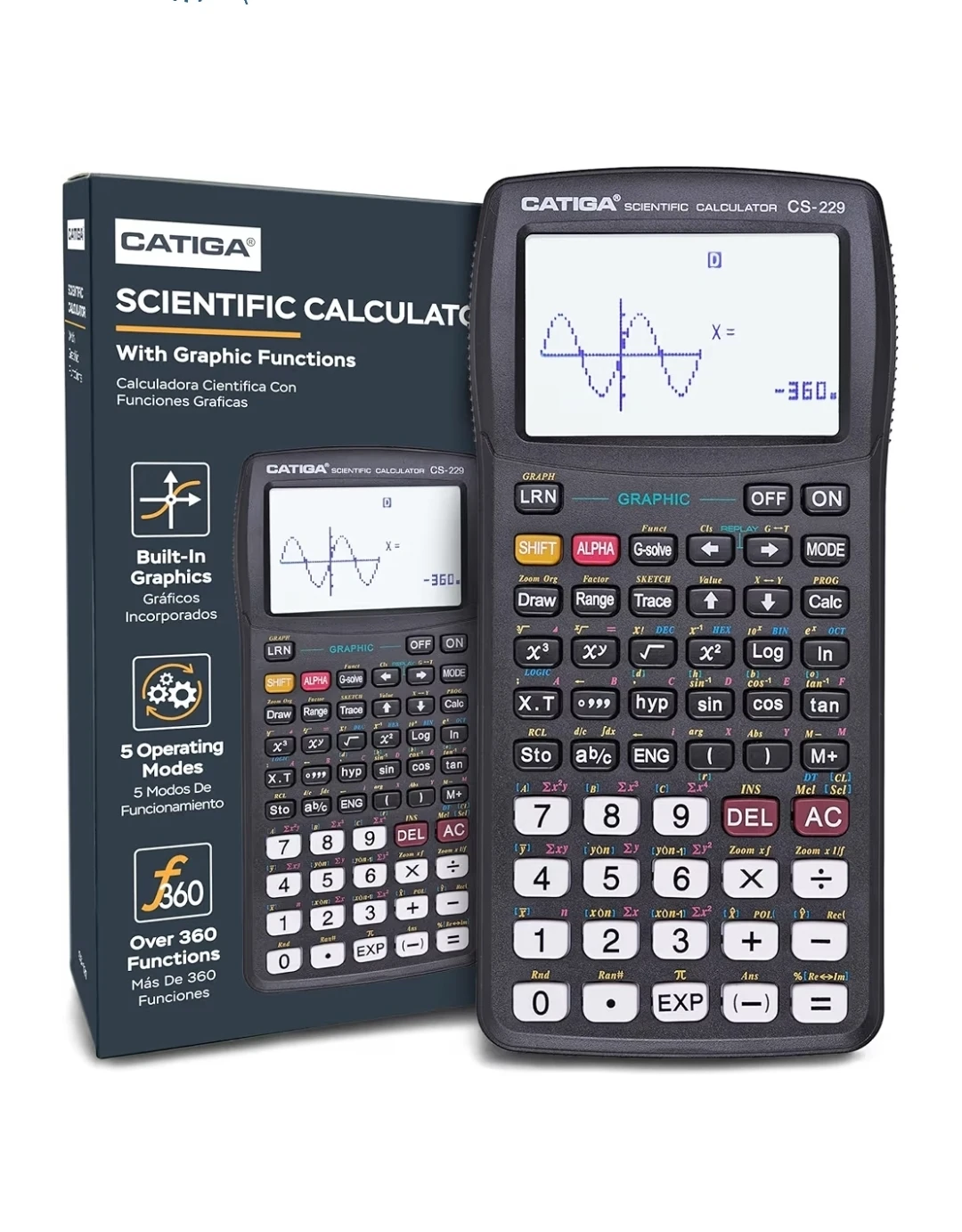Graphing Scientific Calculator 280 Functions SAT ACT Approved