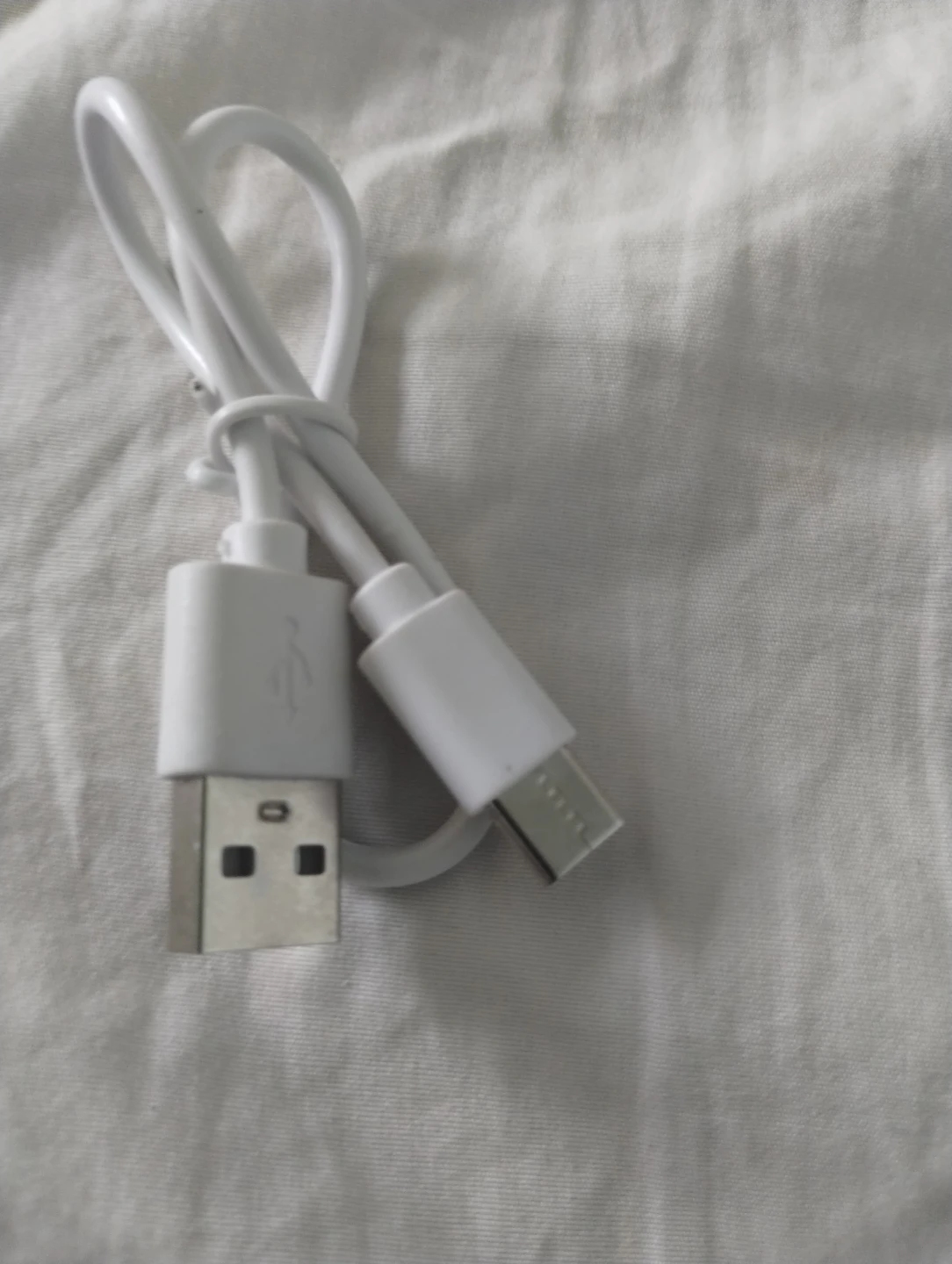 White USB to Micro USB Charging Cable