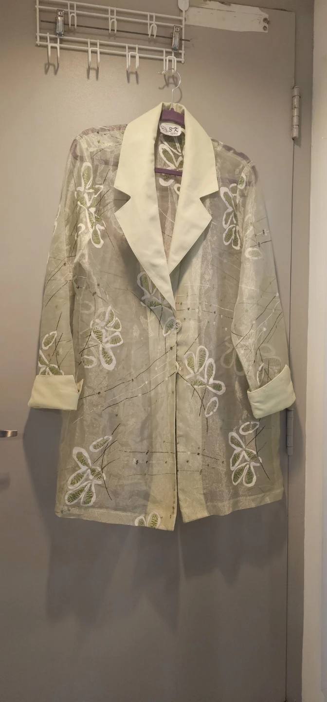 3K Fashion Sheer Floral Kimono Jacket