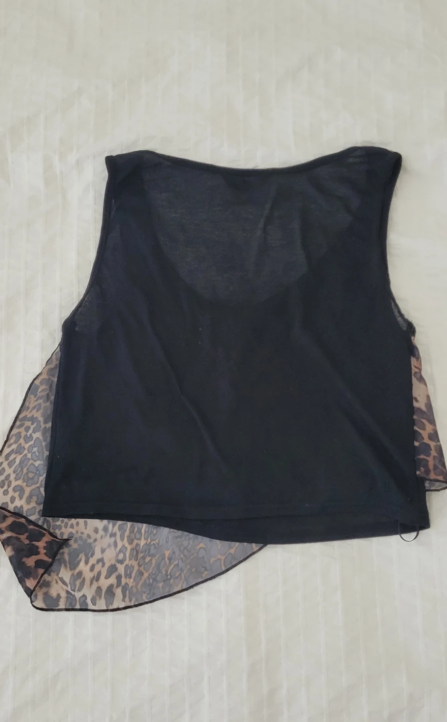 Black and Leopard Print Tank Top - photo 2