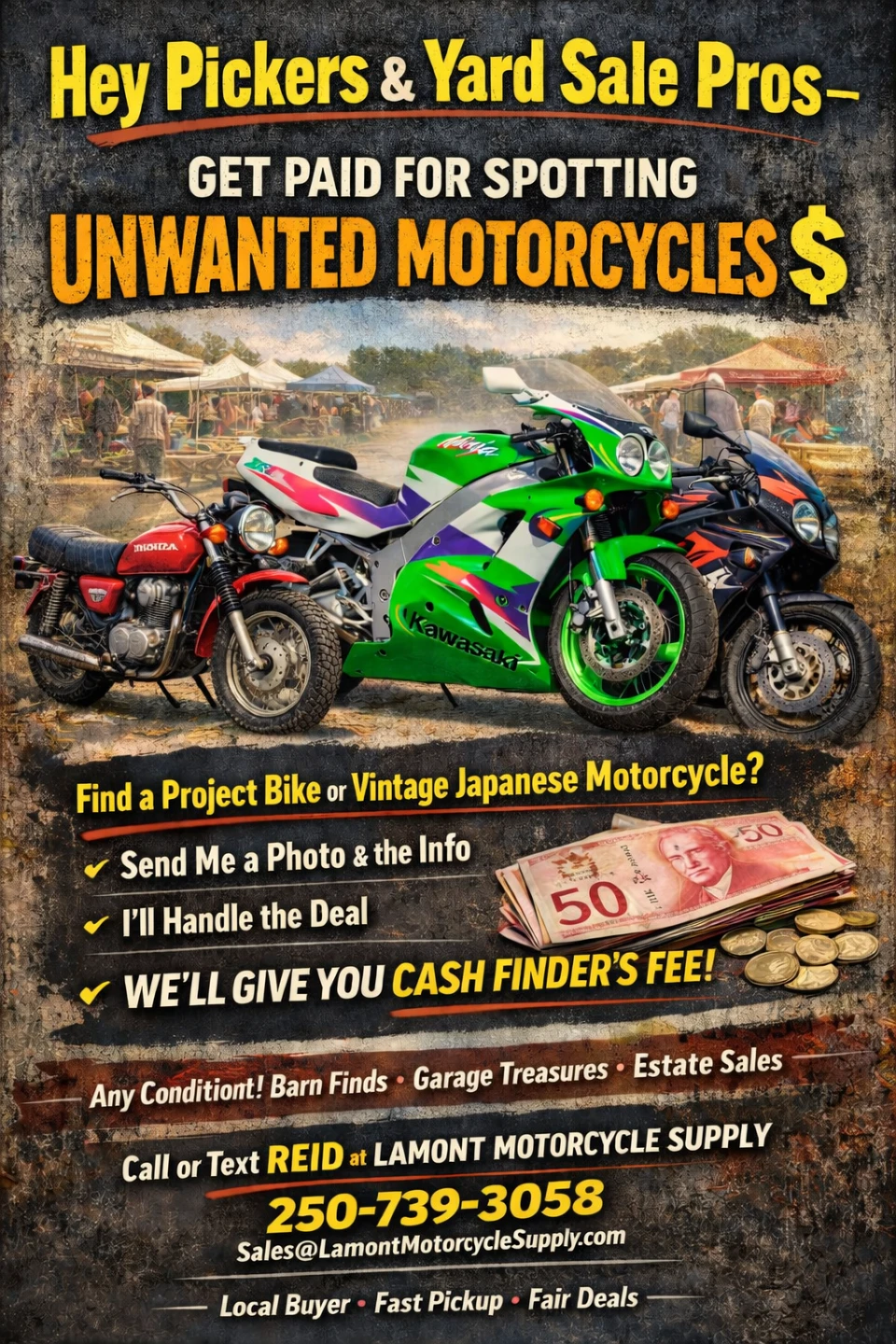 Salvage Motorcycle Sales and Removal