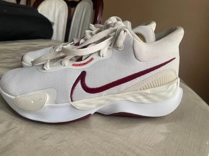 Nike Renew Elevate 3 Basketball Shoes - White/Burgundy - Size 7 - photo 5