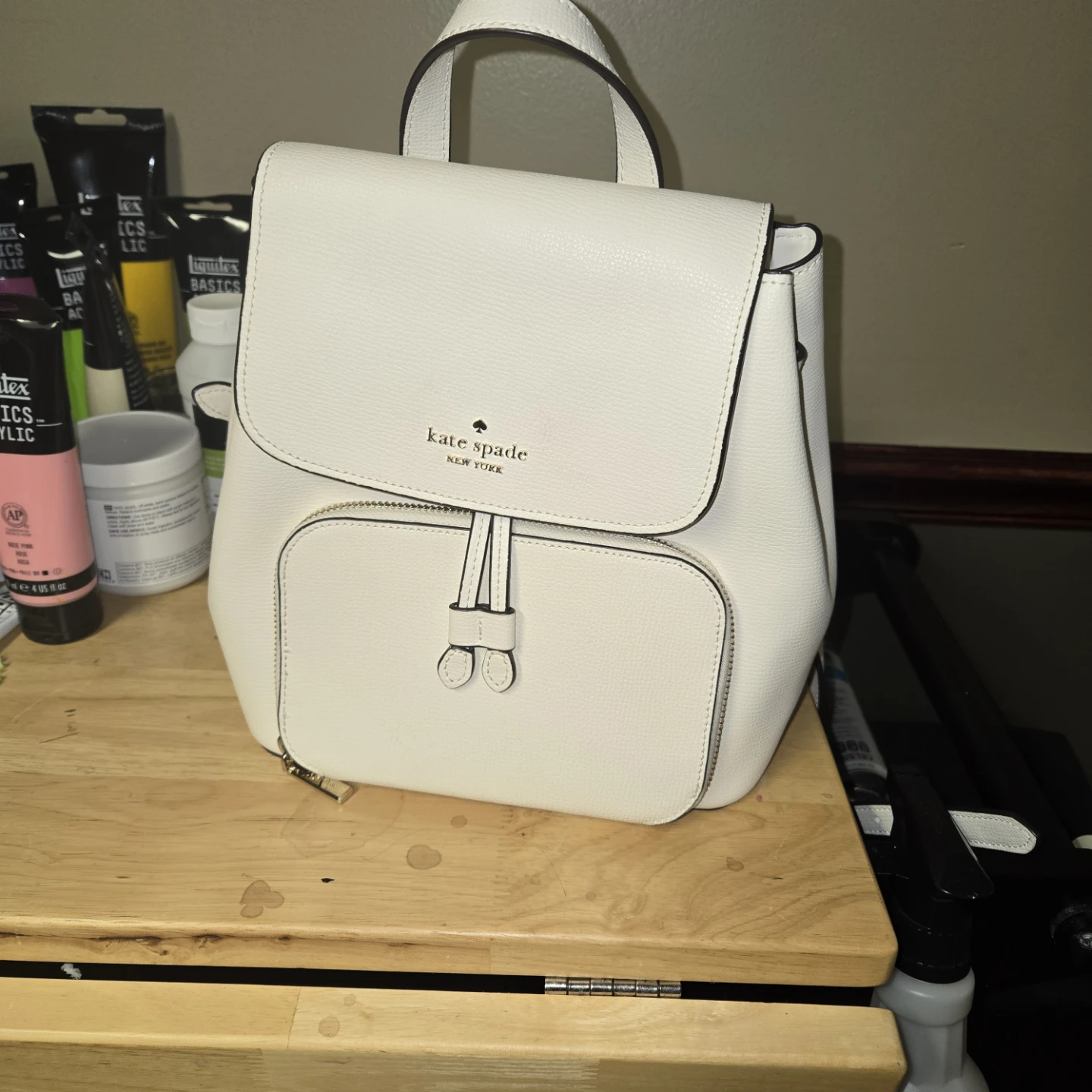 Kate Spade White Leather Backpack - photo 2