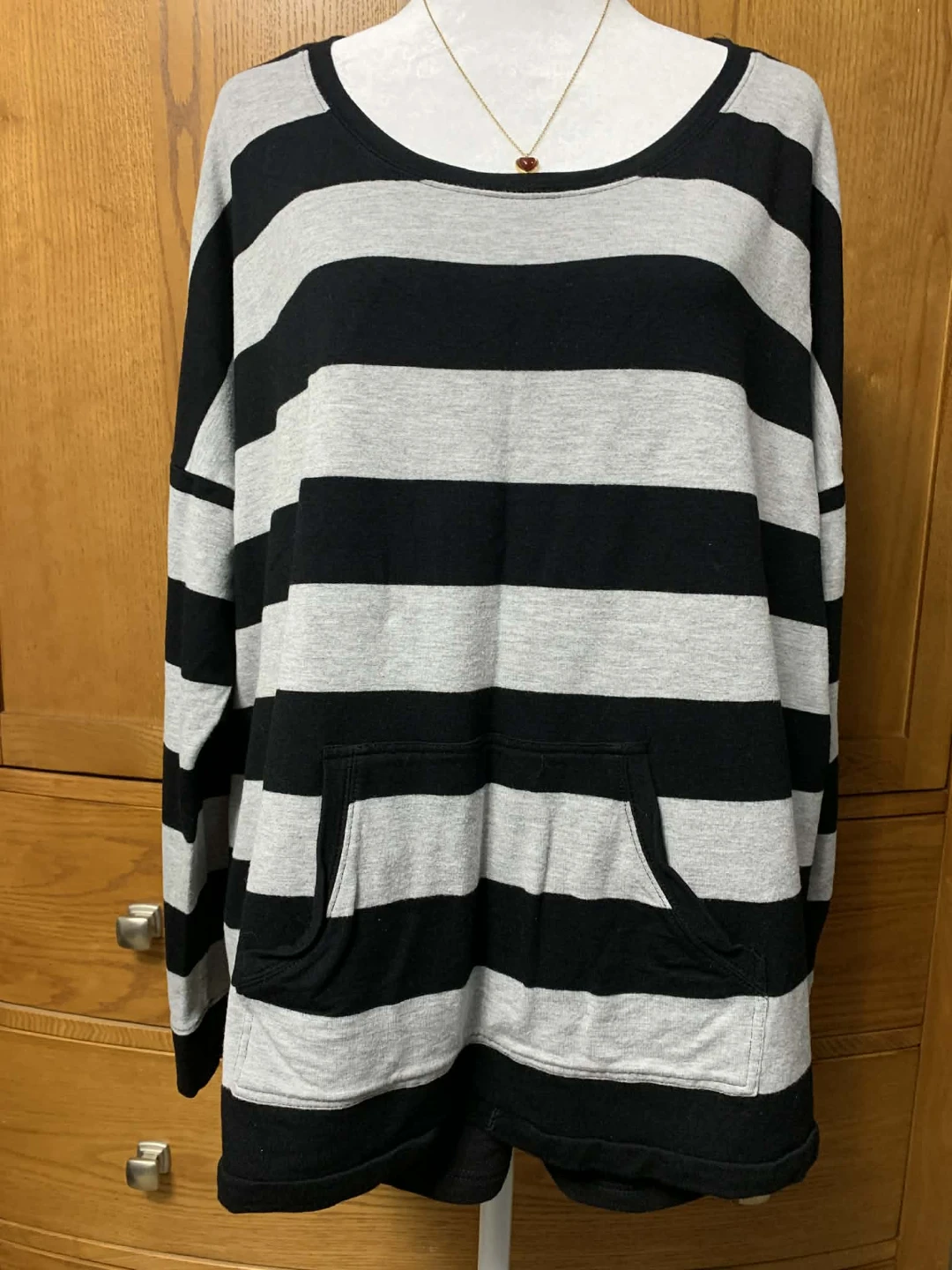 Kensie Striped Long Sleeve Top - photo 2