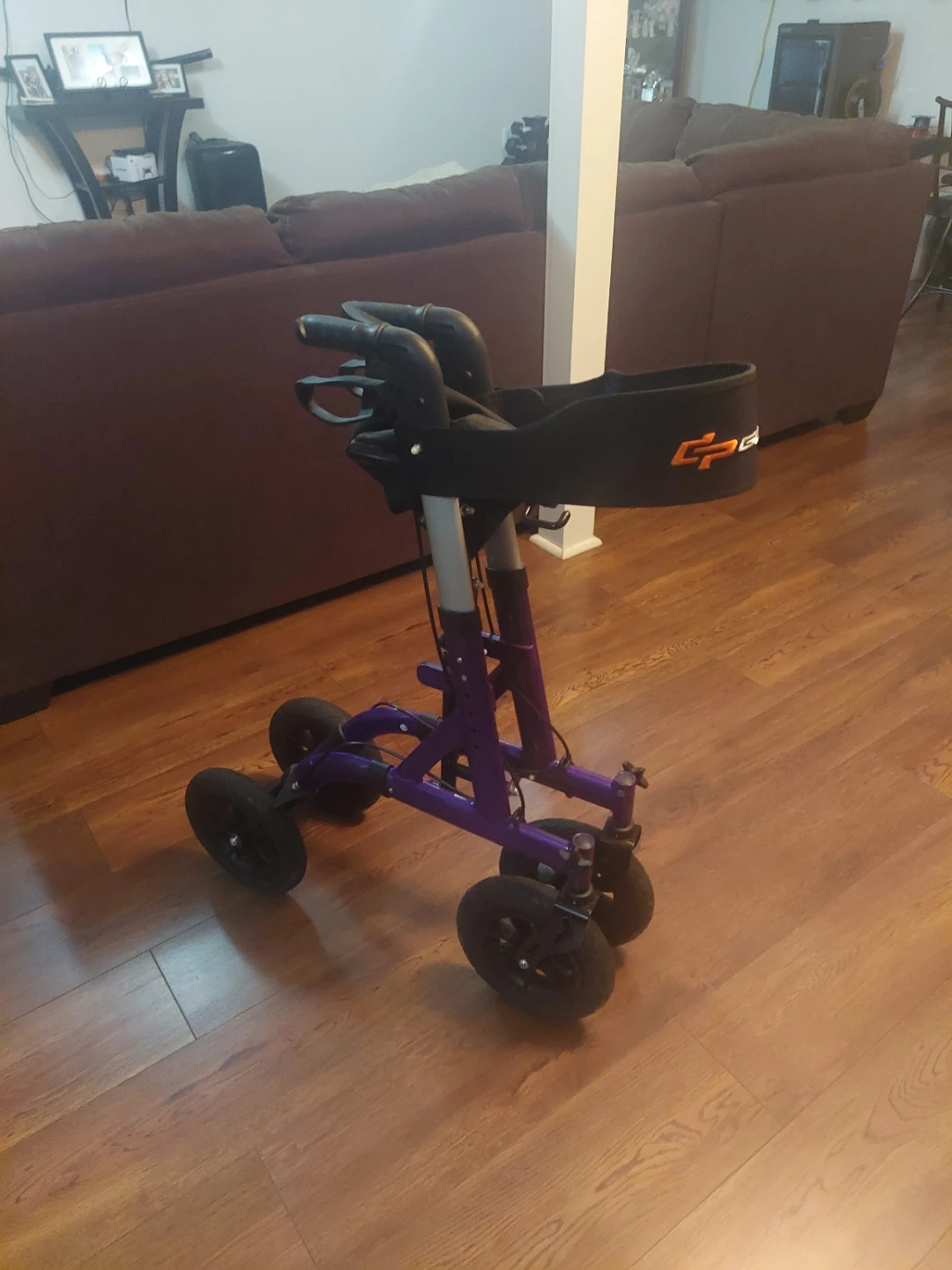 GO PLUS Purple 4-Wheel Walker with Seat