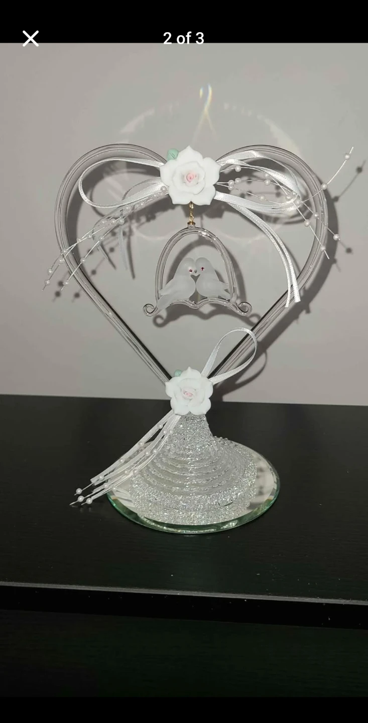 Glass Dove Art Figure from Disney World - photo 2