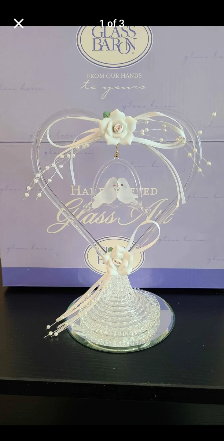 Glass Dove Art Figure from Disney World - photo 3