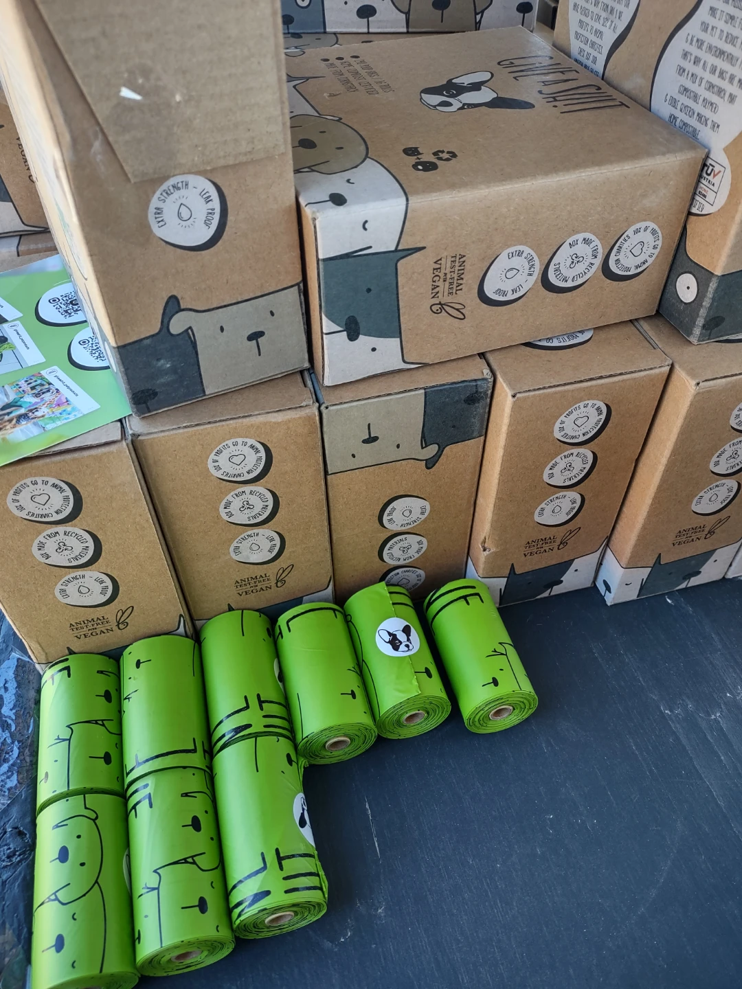 Free delivery,Give A Shit Dog  240 poop bags 16 rolls in box - photo 4