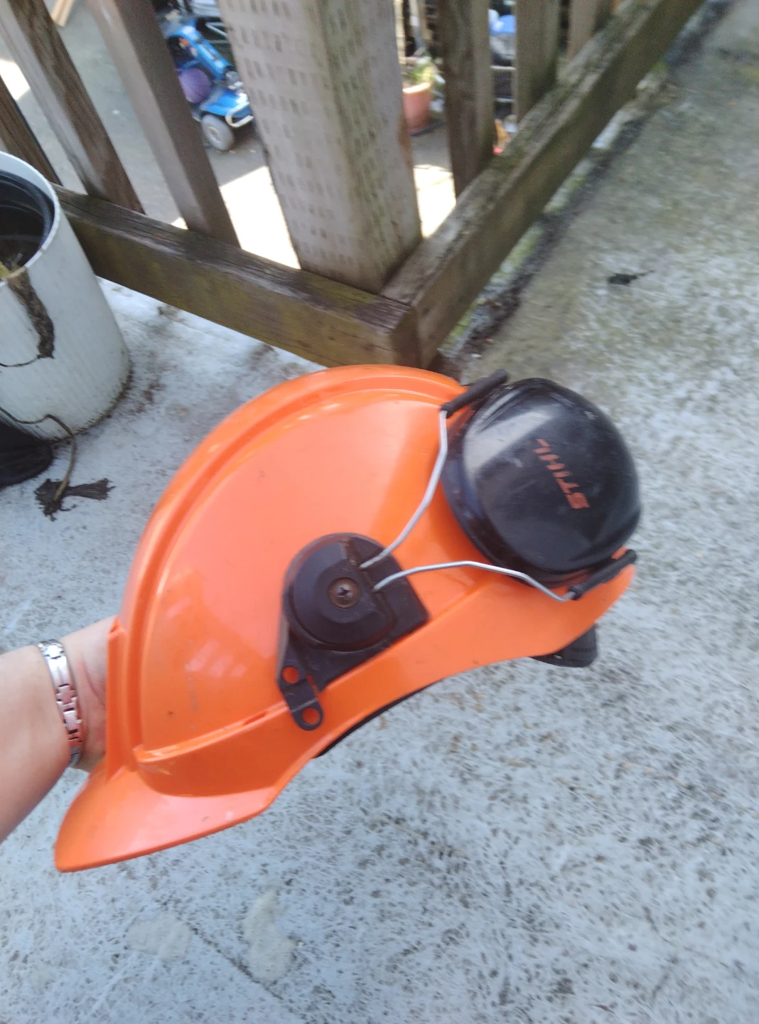 Stihl Orange Safety Helmet with Ear Protection - photo 5