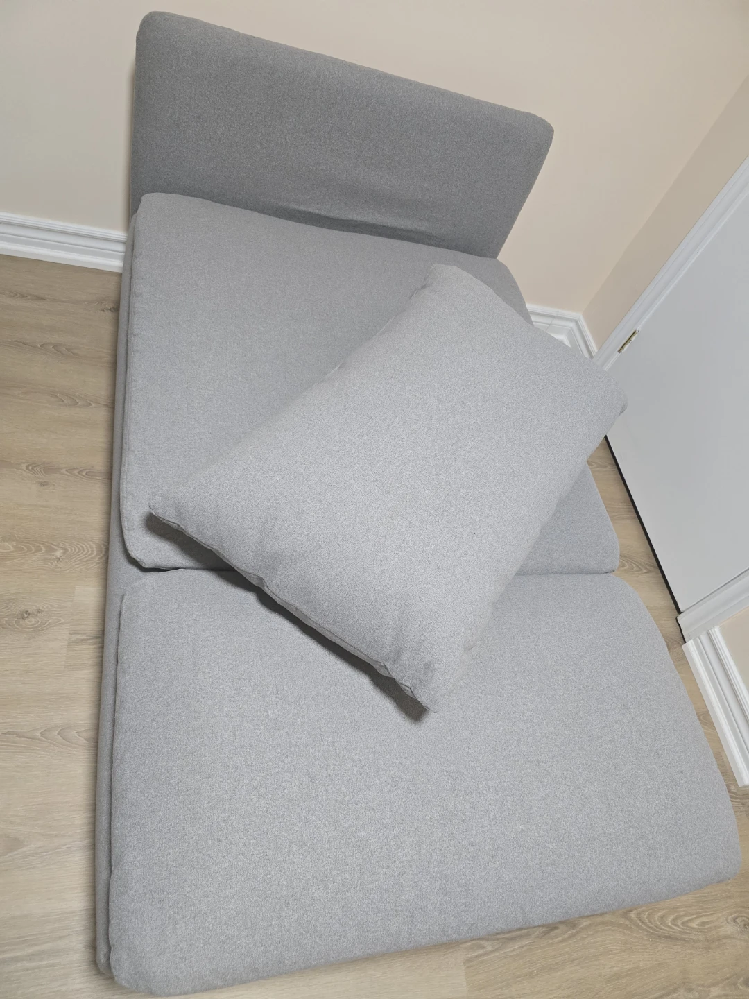 Ikea Grey Fabric Daybed / Chaise Lounge with Pillow - photo 3