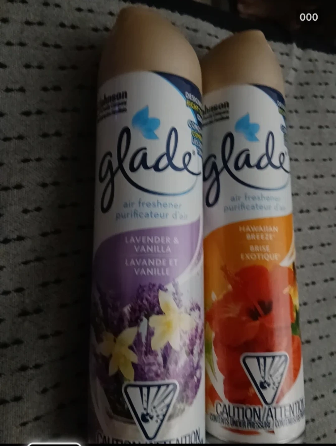 Glade Air Freshener Lot (Lavender & Vanilla, Hawaiian Breeze)