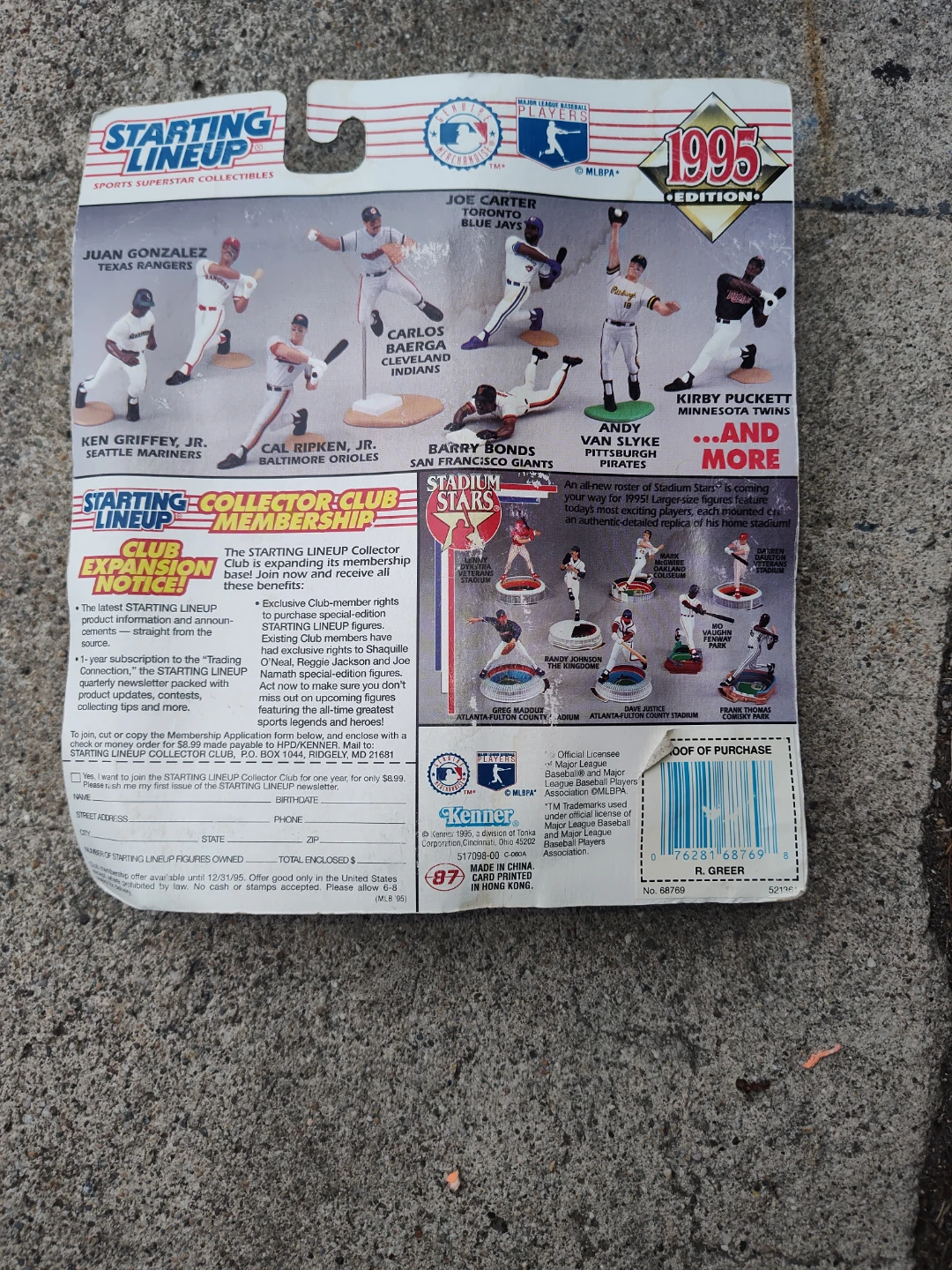Starting Lineup Rusty Greer 1995 Edition Figure - photo 2