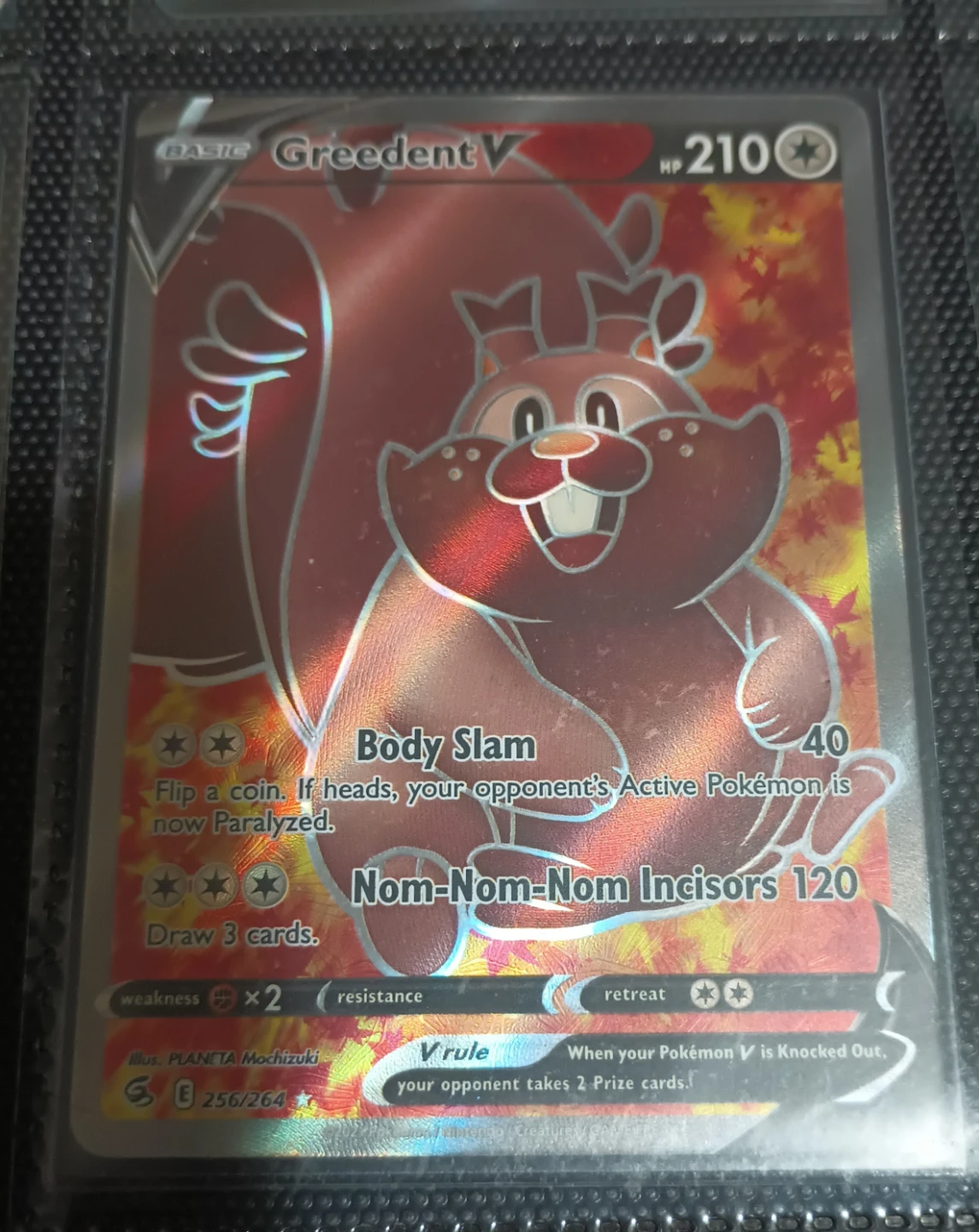 Pokemon Greedent V 256/264 Trading Card