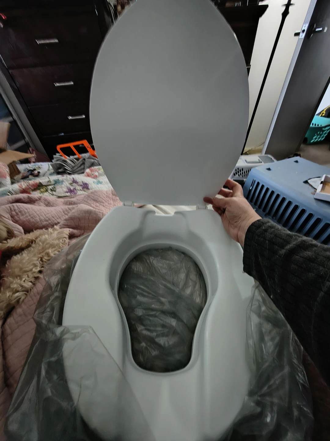 White Toilet Seat with Lid
